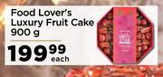 Food Lover's Luxury Fruit Cake-900g Each
