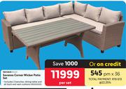 Terrace Leisure Savanna Coner Wicker Patio Set-Per Set
