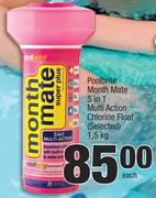 Poolbrite Month Mate 5 In 1 Multi Action Chlorine Float (Selected)-1.5Kg Each