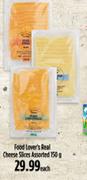 Food Lover's Real Cheese Slices Assorted-150g Each
