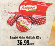 Babybel Mini Or Mini Light-100g Each