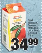 Spar Pressed & Squeezed 100% Fruit Juice Blend (Selected)-2Ltr Each