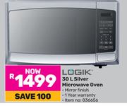 Logik 30Ltr Silver Microwave Oven