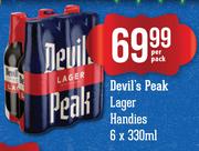 Devil's Peak Lager Handies-6 x 330ml Per Pack