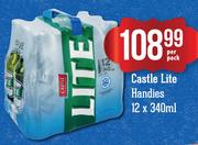 Castle Lite Handies-12 x 340ml Per Pack