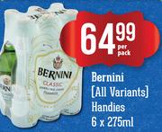 Bernini (All Variants) Handies-6 x 275ml Per Pack