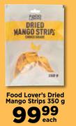 Food Lover's Dried Mango Strips-350g