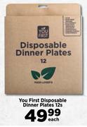 You First Disposable Dinner Plates-12's Pack
