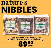 Cape Roasters Fruit Munch, Trail Crunch Or Fruit & Nut Crunch-500g Each