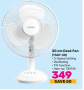 Logik 30cm Desk Fan TS07 30
