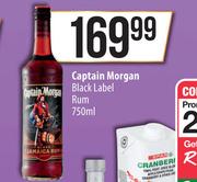 Captain Morgan Black Label Rum-750ml