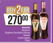 Amarula Marula Or Raspberry Chocolate & African Baobab Cream Liqueur-For 2 x 750ml