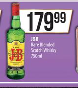 J&B Rare Blended Scotch Whisky-750ml