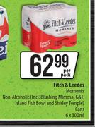 Fitch & Leedes Moments Non Alcoholic Cans-6 x 300ml Per Pack