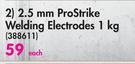 Ryobi 2.5mm Pro Strike Welding Electrodes-1Kg Each