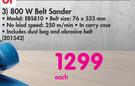 Ryobi 800W Belt Sander EBS810-Each