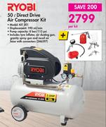 Ryobi 50L Direct drive Air Compreesor Kit KIT 201-Per Kit