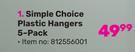 Simple Choice Plastic Hangers 5-Pack