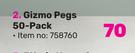 Gizmo Pegs 50-Pack