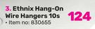 Ethnix Hang-On Wire Hangers 10s