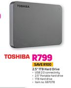 Toshiba 2.5" 1TB Hard Drive 