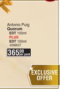 Antonio Puig Quorum EDT 100ml Plus EDT 100ml-Per Pack
