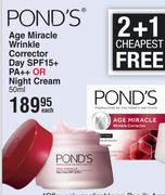 Pond's Age Miracle Wrinkle Corrector Day SPF15+ PA++ Or Night Cream-50ml Each
