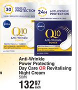Nivea Anti-Wrinkle Power Protecting Day Care Or Revitalising Night Cream-50ml Each