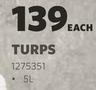 Handyman's Turps-5L Each