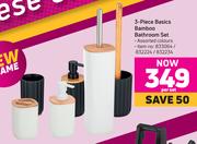 3 Piece Basics Bamboo Bathroom Set-Per Set