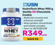 USN Hydro Tech Whey Vanilla Or Chocolate Cookie-900g Each