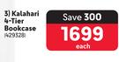 Kalahari 4 Tier Bookcase-Each