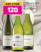 KWV Sauvignon Blanc Or Grenache Blanc Or Chenin Blanc Or Chardonnay-For Any 2 x 750ml