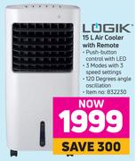 Logik 15L Air Cooler With Remote
