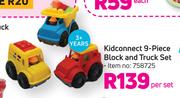 Kidconnect 9 Piece Block & Truck Set-Per Set