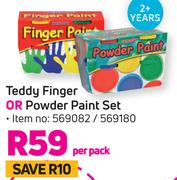 Teddy Finger Or Powder Paint Set-Per Pack