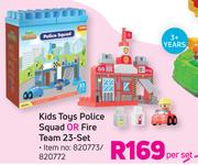Kids Toys Police Squad Or Fire Team 23 Set-Per Set