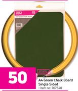 Simple Choice A4 Green Chalk Board Single Sided