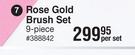 Basics Beauty Rose Gold Brush Set 9 Piece-Per set