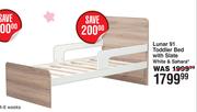 Baby Things Lunar 91 Toddler Bed With Slate White & Sahara