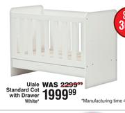 Baby Things Ulale Standard Cot With Drawer White