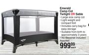 Baby Things Emerald Camp Cot Twilight Or Sable