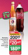 Richelieu International Premium Brandy Brandy 750ml And Coca Cola 2.25Ltr-Per Combo