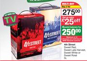 4th Street Sweet Red, Sweet Late Harvest, Sweet White Or Sweet Rose-For 2 x 5Ltr