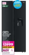 Defy 496L Side By Side Glass Door Black Freezer Fridge
