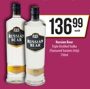 Russian Bear Triple Distilled Vodka (Flavoured Variants Only)-750ml Each