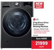 LG 21Kg Direct Drive Front Loader Washing Machine FOP2CYV2E-Each