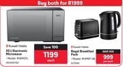 Russell Hobbs 20L Electronic Microwave RHEM21L + Russell Hobbs Royal Breakfast Pack-Both For