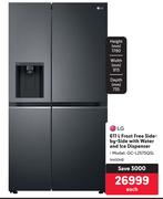 LG 611L Frost Free Side By Side With Water & Ice Dispenser GC-L257SQSL