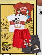 Mickey & Frien Tees & Shorts 3-36 Months (2 Pack)